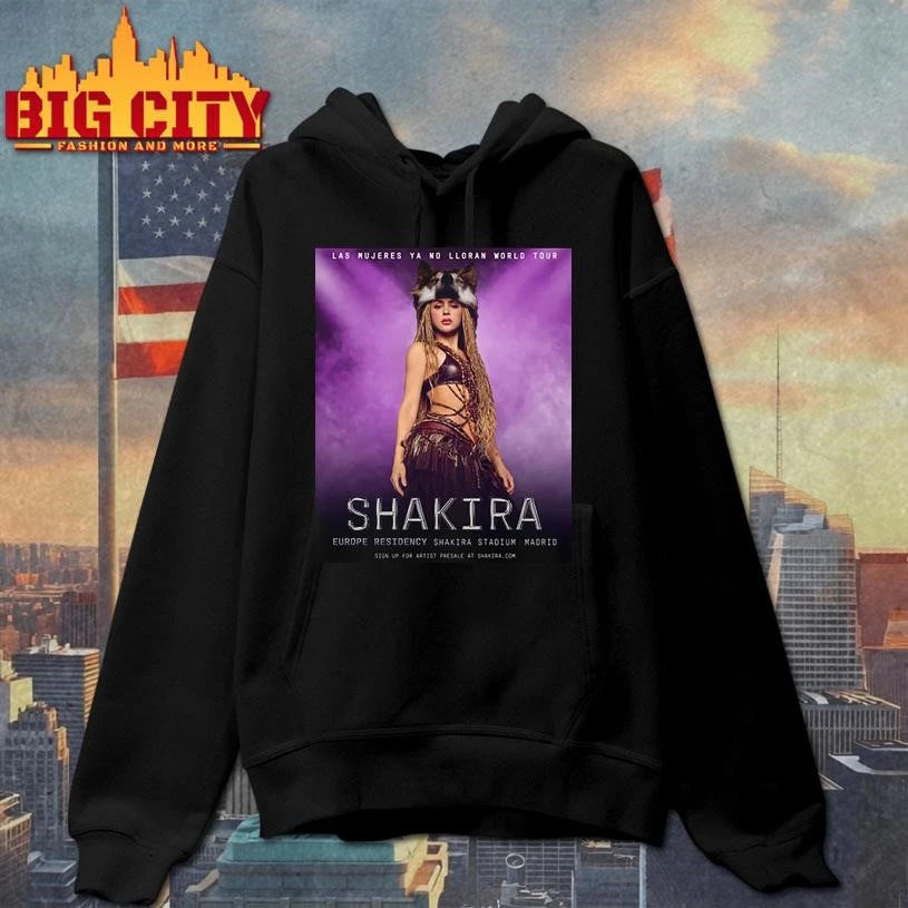 Shakira Las Mujeres Ya No Lloran World Tour 2026 Europe Residency In Madrid Spain Poster Shirt