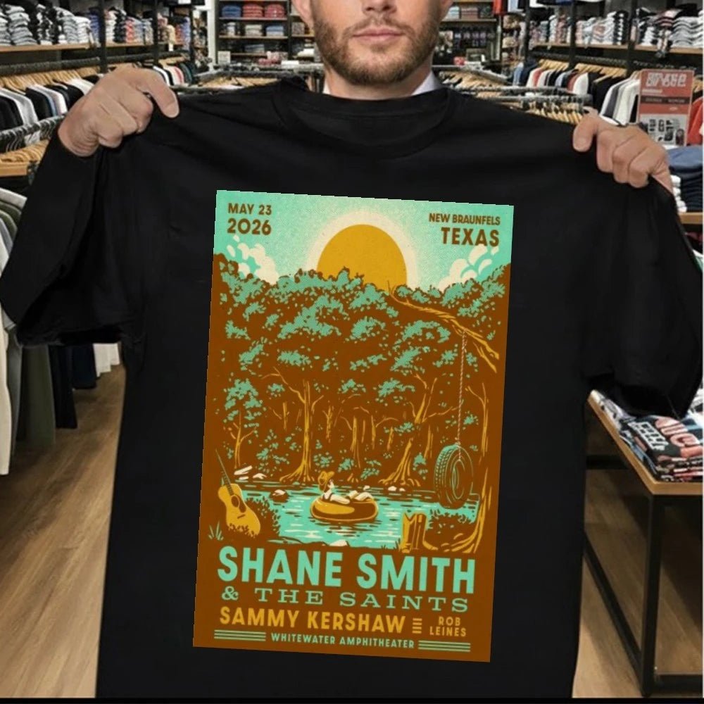 Shane Smith &amp; The Saints May 23 2026 Whitewater Amphitheater New Braunfels, TX Poster Shirt