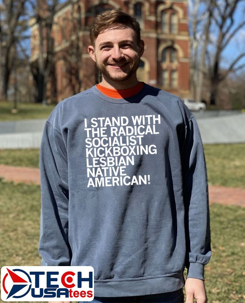 Sharice I stand with the Radical Kickboxing Lesbian Native American shirt