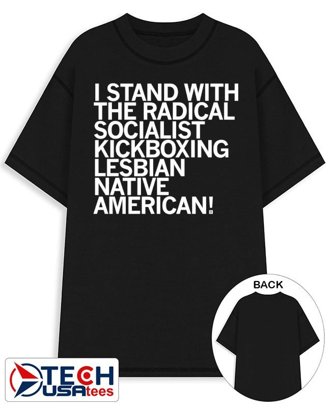 Sharice I stand with the Radical Kickboxing Lesbian Native American shirt