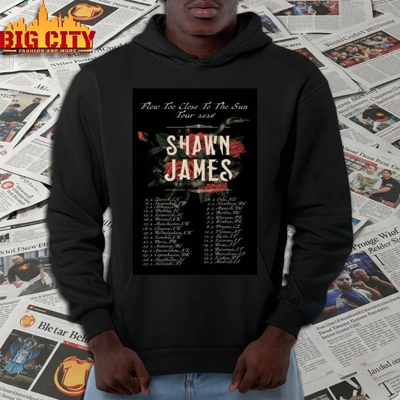 Shawn James 2026 Flew Too Close To The Sun Tour Poster shirt