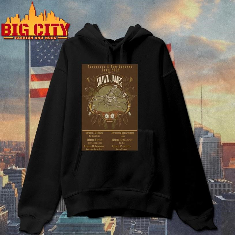 Shawn James October Tour Australia &amp; New Zealand 2025 Poster Shirt