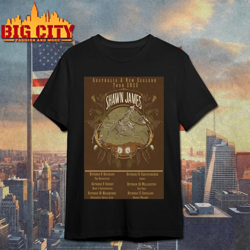 Shawn James October Tour Australia &amp; New Zealand 2025 Poster Shirt