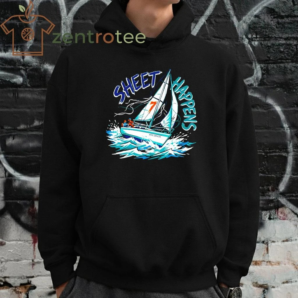 Sheet Happens Sailing 7 wave tee