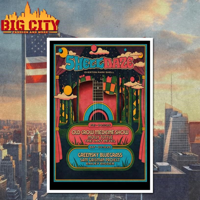 Shell Daze Music Festival 4.17-4.18.2026 Memphis TN Poster shirt