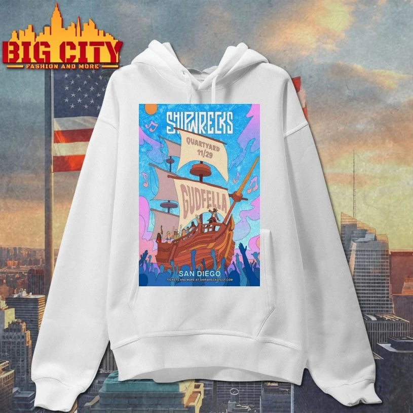 Shipwrecks Music Fest Nov 29 2025 Quartyard in San Diego CA Poster shirt