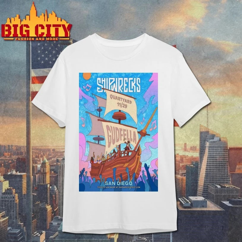 Shipwrecks Music Fest Nov 29 2025 Quartyard in San Diego CA Poster shirt