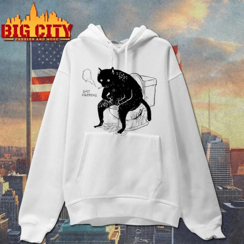 Shit Happens Black Cat smoke shirt
