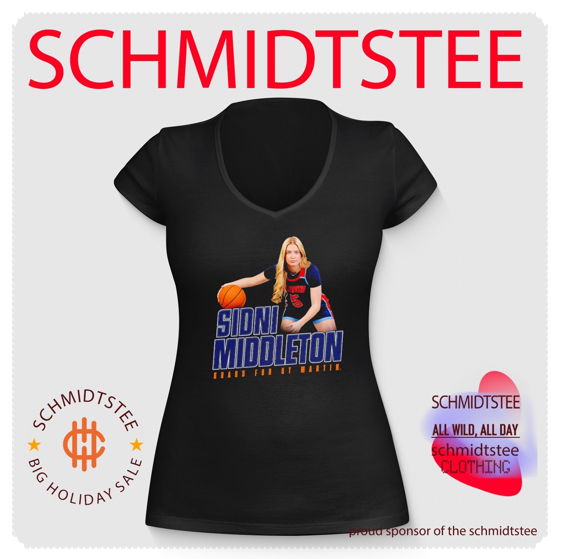 Sidni Middleton UT Martin Guard Skyhawks vintage shirt