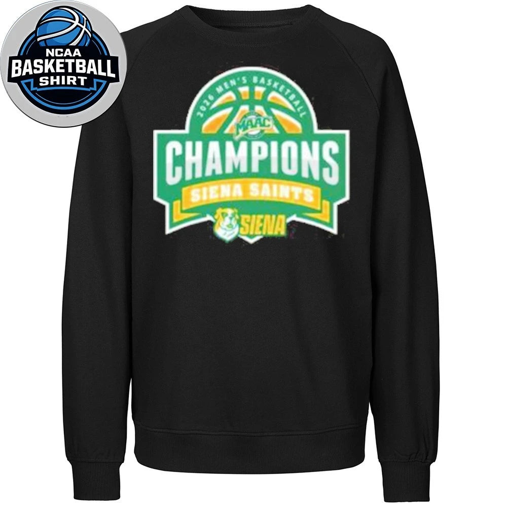 Siena Saints 2026 MAAC Hoops Mens Basketball Tournament Champions Logo Shirt