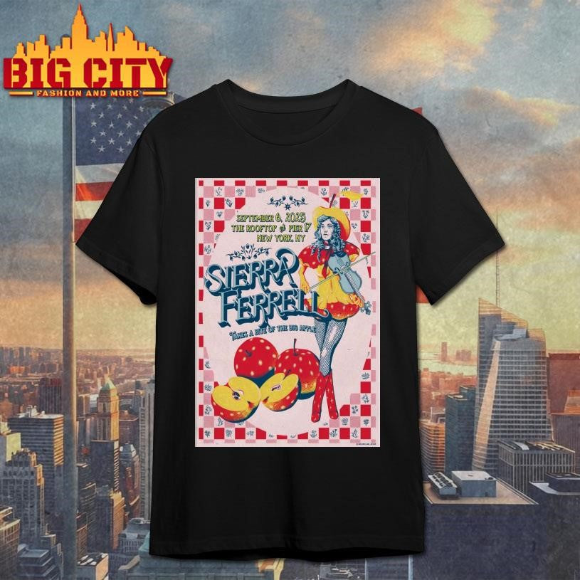 Sierra Ferrell Sep 6 2025 The Rooftop At Pier 17 In NYC Poster shirt