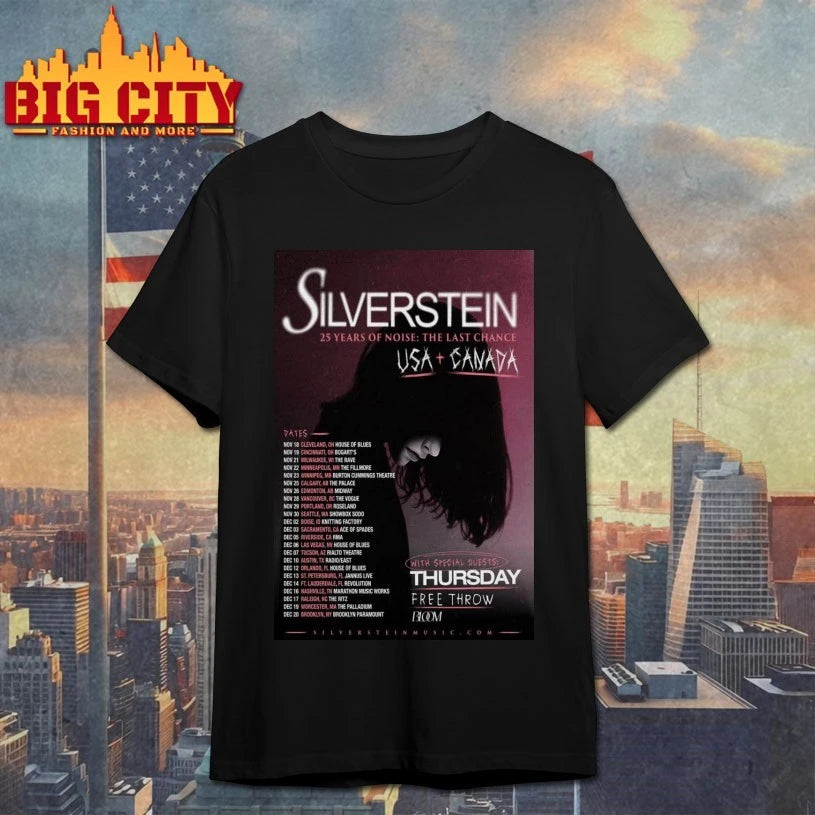Silverstein Tour America Canada 2025 Poster Shirt