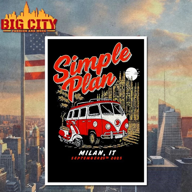 Simple Plan Sep 29 2025 Milan Italy shirts