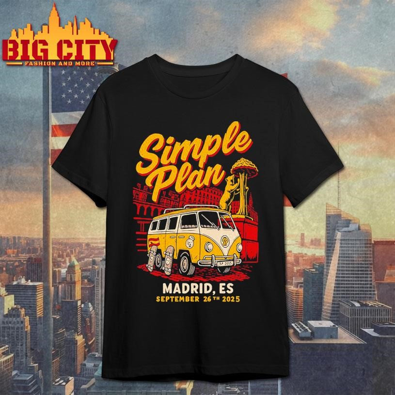 Simple Plan September 26 2025 Tour Madrid, ES Shirt