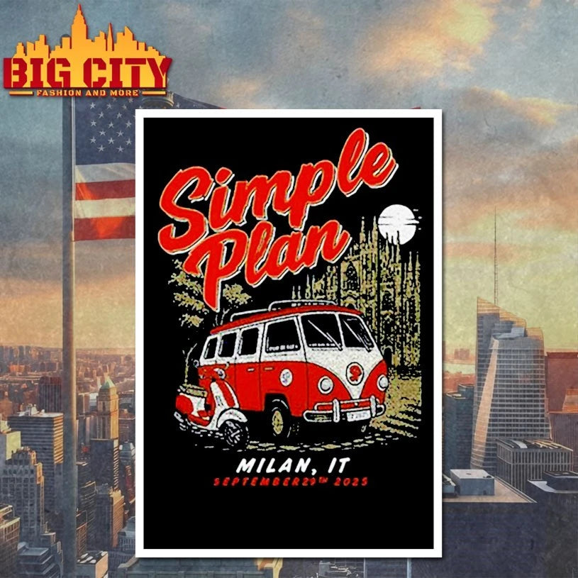 Simple Plan September 29 2025 Show Milan, Italy shirts