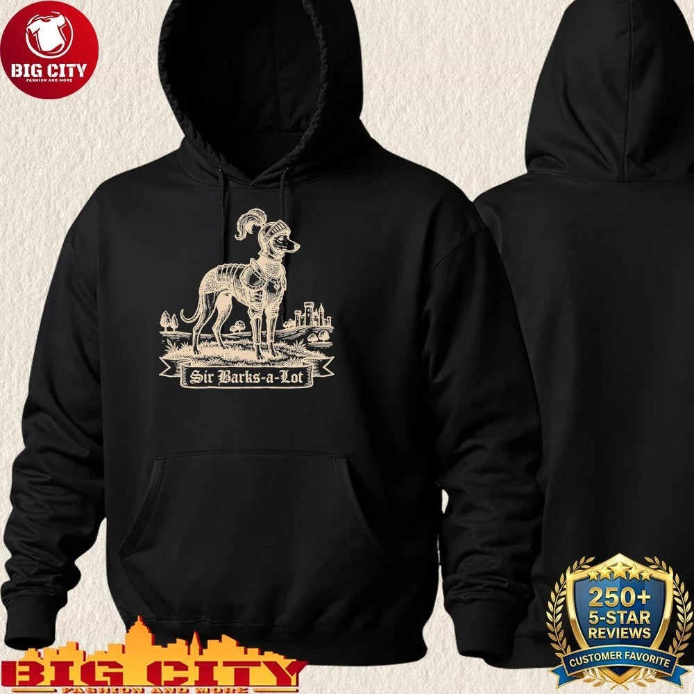 Sir Barks-a-Lot Sir Lancelot Parody Woodcut shirt
