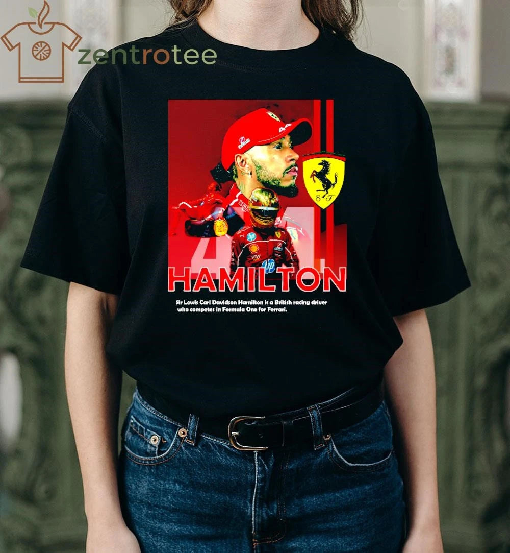 Sir Lewis Carl Hamilton is a British racing driver who competes in Formula One for Ferrari tee