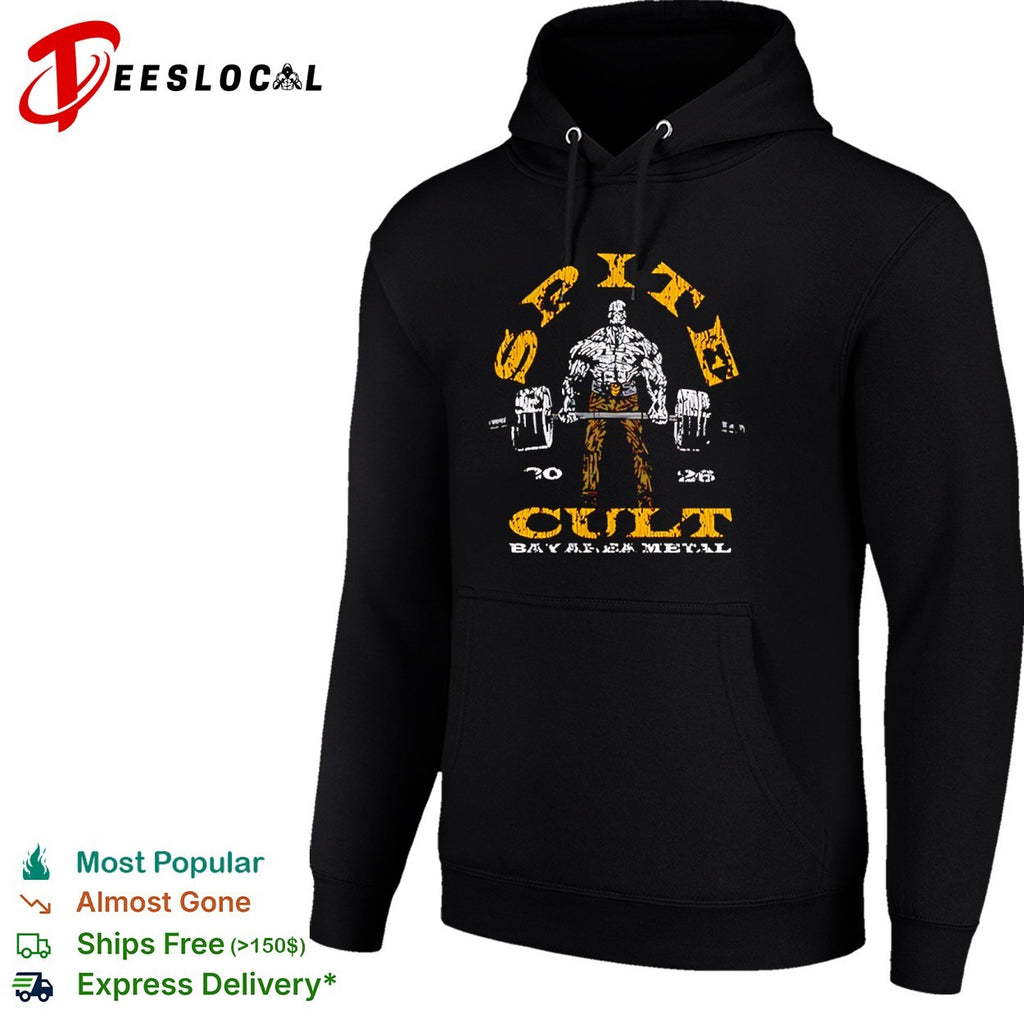 Site 20 26 Cult Bay Area Metal Powerlifter Deadlift Heavy Iron Gym Workout shirt
