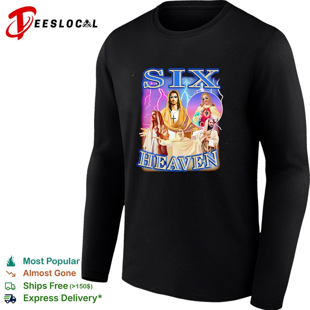 Six Heaven Jesus holy trinity portrait vintage bootleg shirt