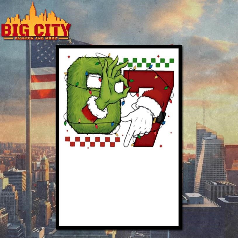Six Seven 6 7 Christmas Shirt, Trendy Christmas Meme Viral Checkered Xmas Humour