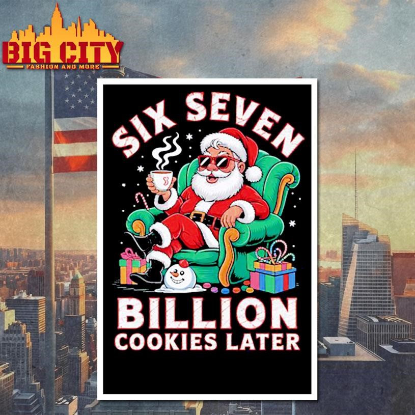 Six Seven Santa 67 Cookies For Funny Christmas 67 Meme Shirt