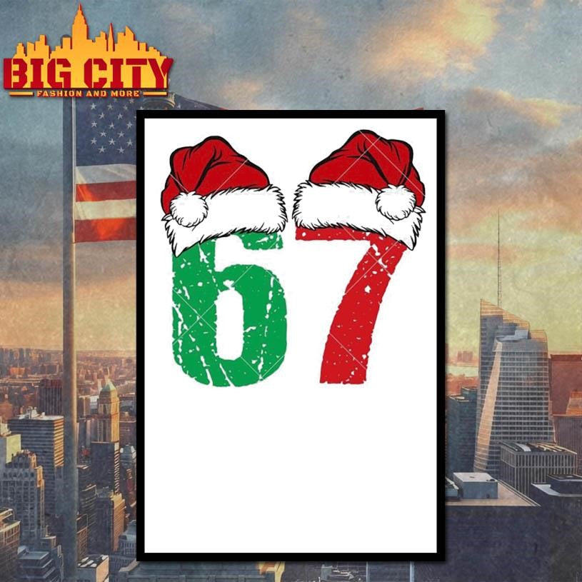 Six Seven Santa Hat Shirt