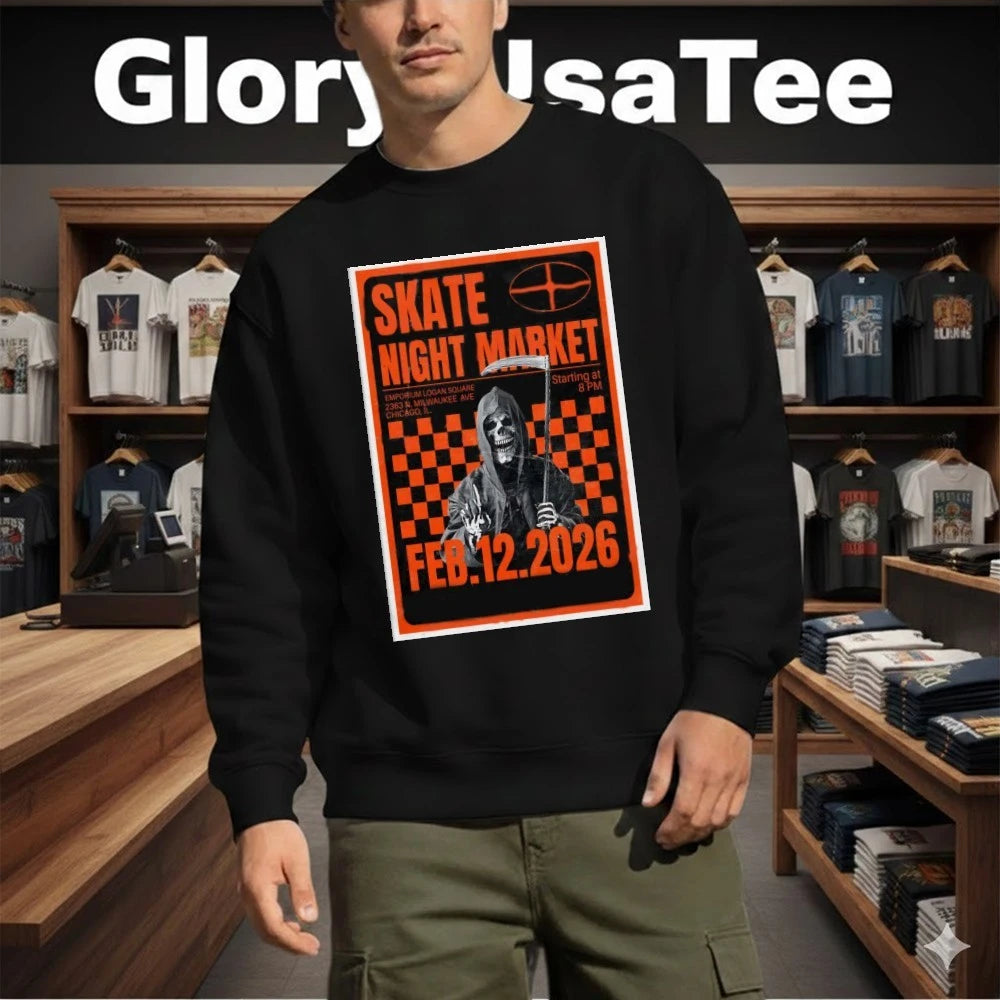 Skate Night Market Poster Feb 12 2026 Poster Shirt