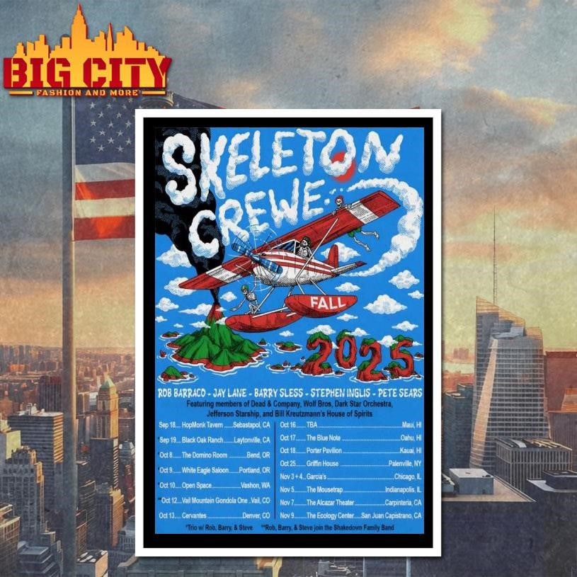 Skeleton Crewe 2025 Fall Tour Poster shirt