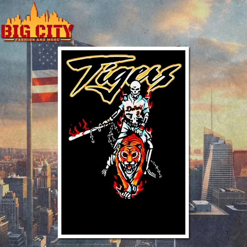 Skeleton Detroit Tigers Shirt