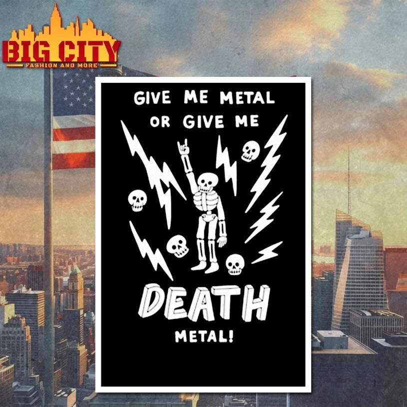 Skeleton Give me metal or give me Death metal shirt