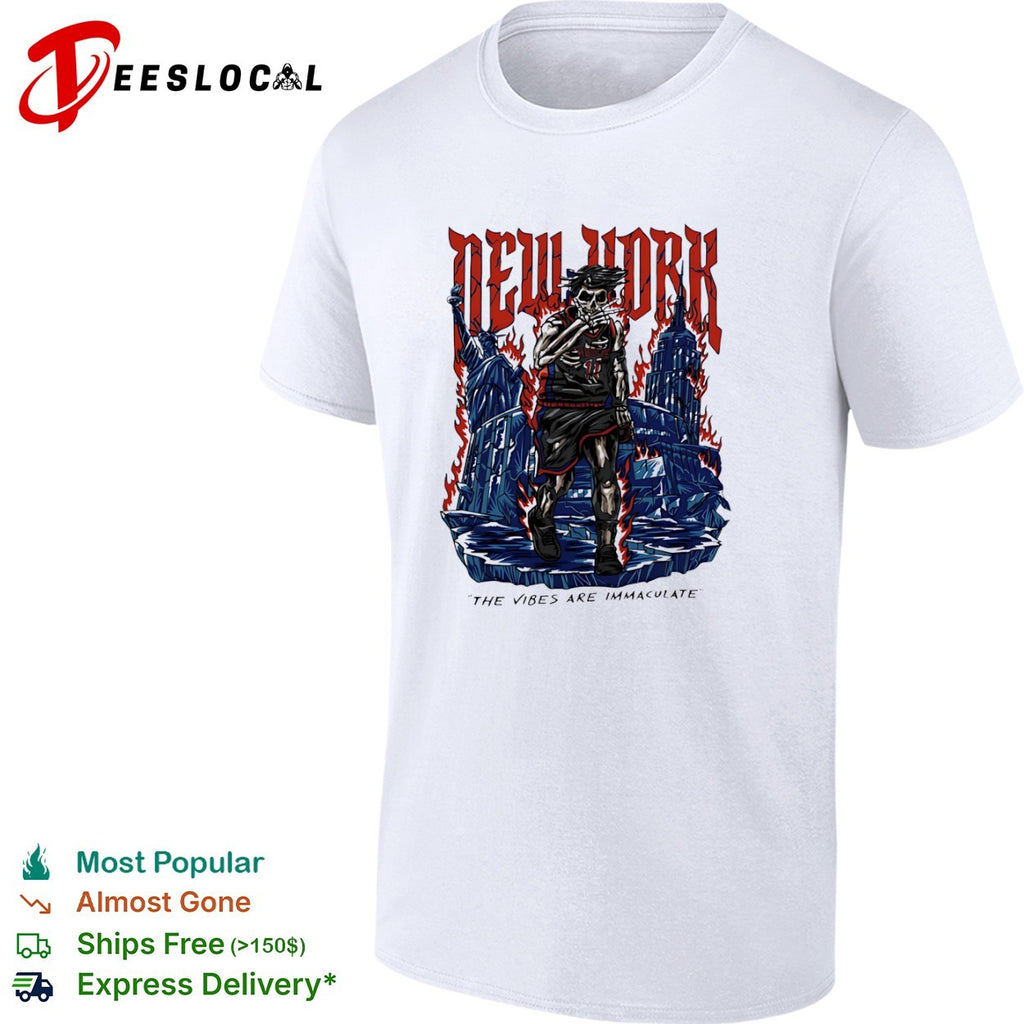 Skeleton Jalen Brunson New York Knicks NBA The Vibes Are Immaculate shirt