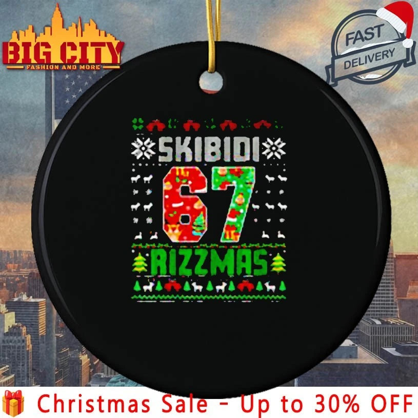 Skibidi 67 rizzmas ugly christmas shirt
