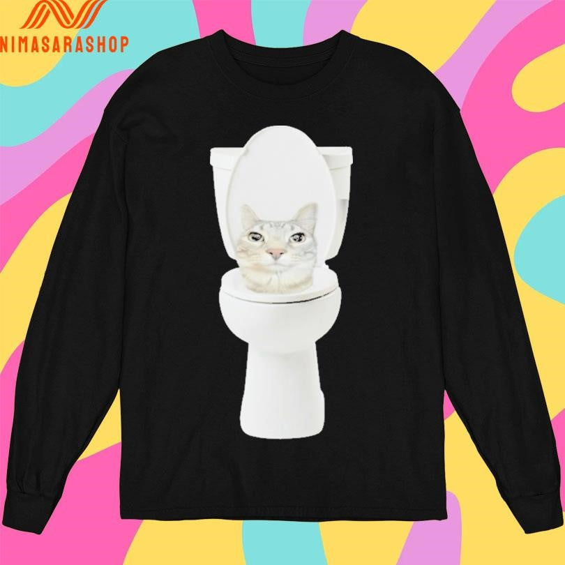 Skibidi Toilet Cat Meme Shirts