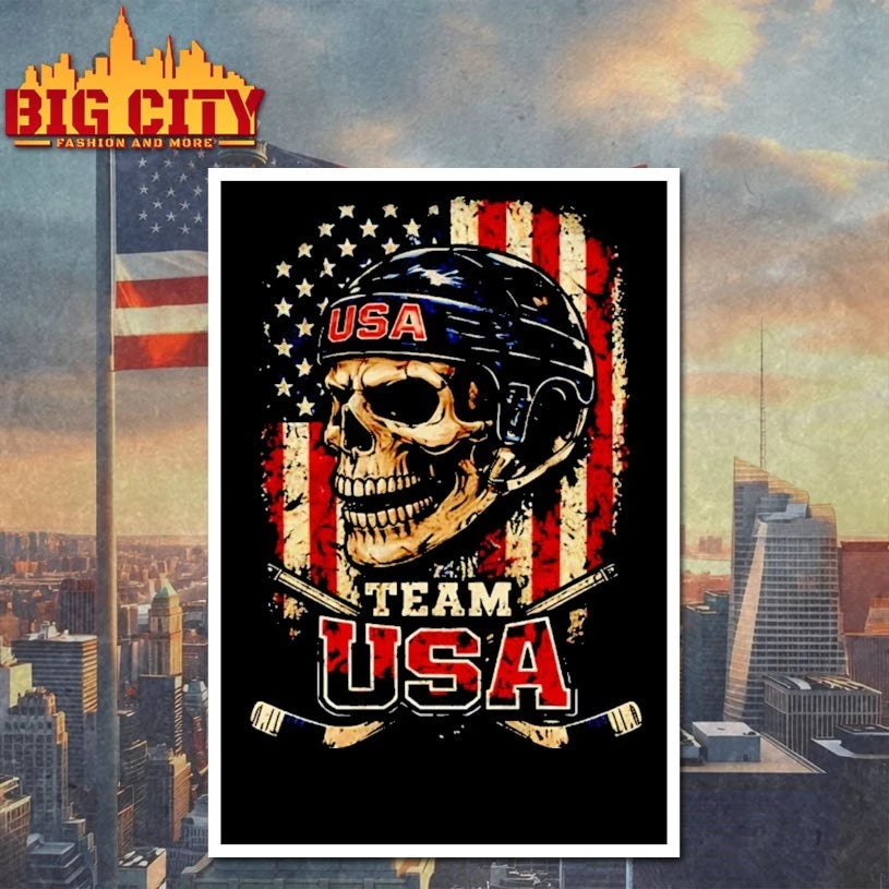 Skull Usa Hockey olympic 2026 T-shirt