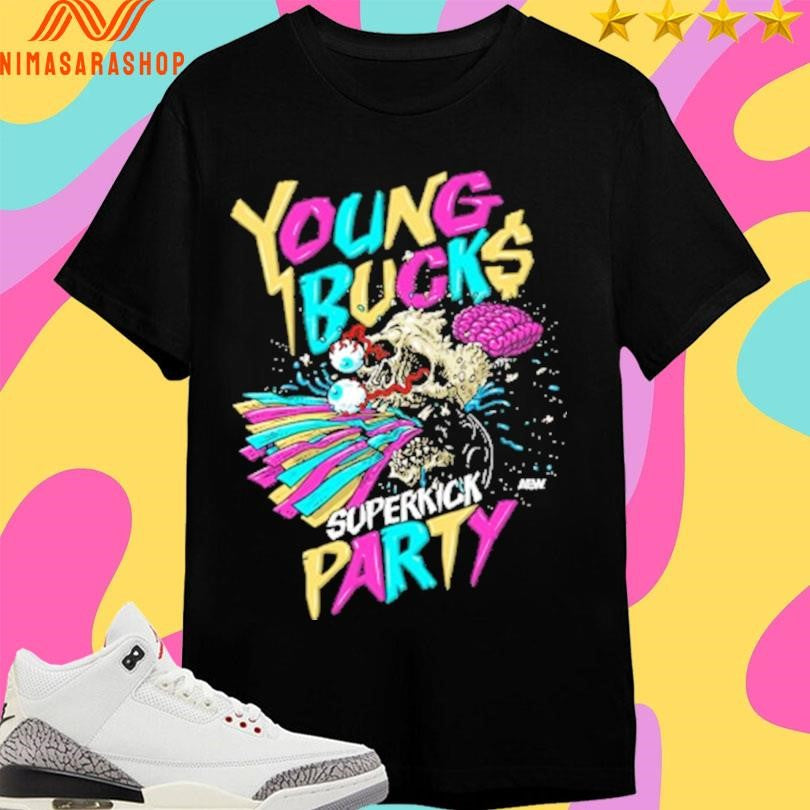 Skull Young Bucks Superkick Party Shirts