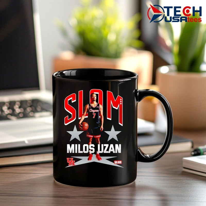 Slam Houston Cougars Milos Uzan shirt