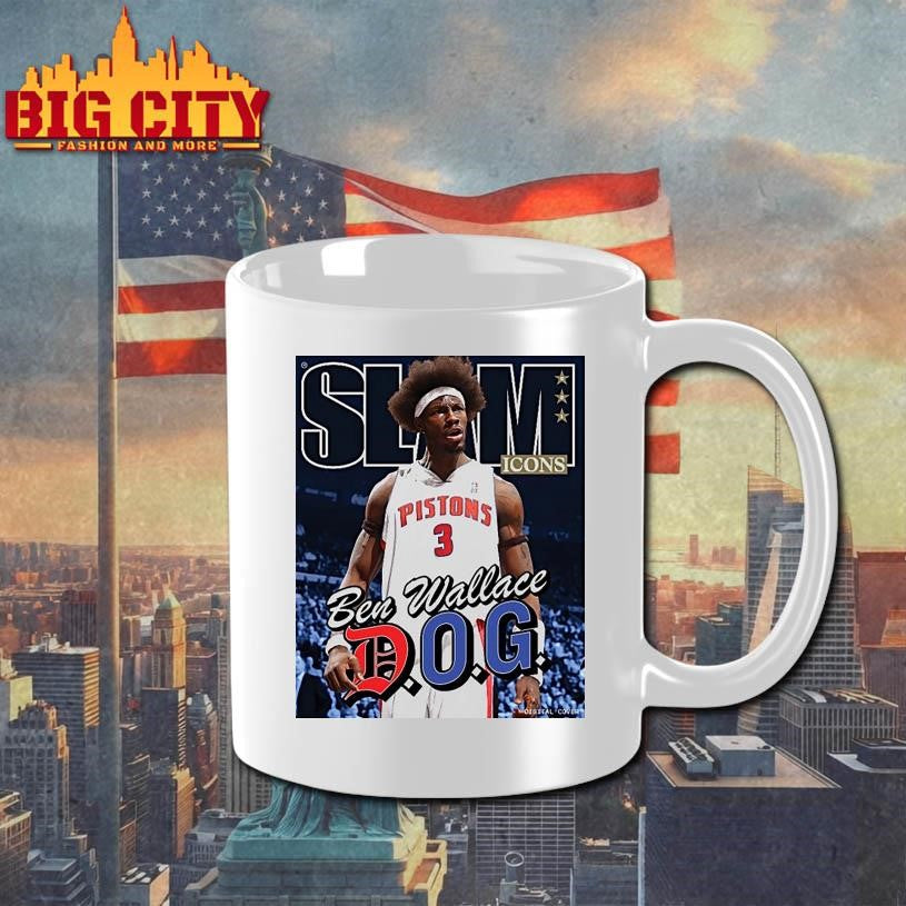 Slam Icons Ben Wallace Dog Detroit Pistons Shirt