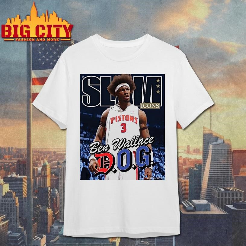 Slam Icons Ben Wallace Dog Detroit Pistons Shirt