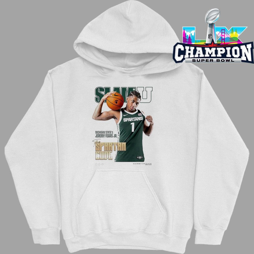Slamu Michigan State Spartans Jeremy Fears Jr The Spartan Code Magazine Shirt