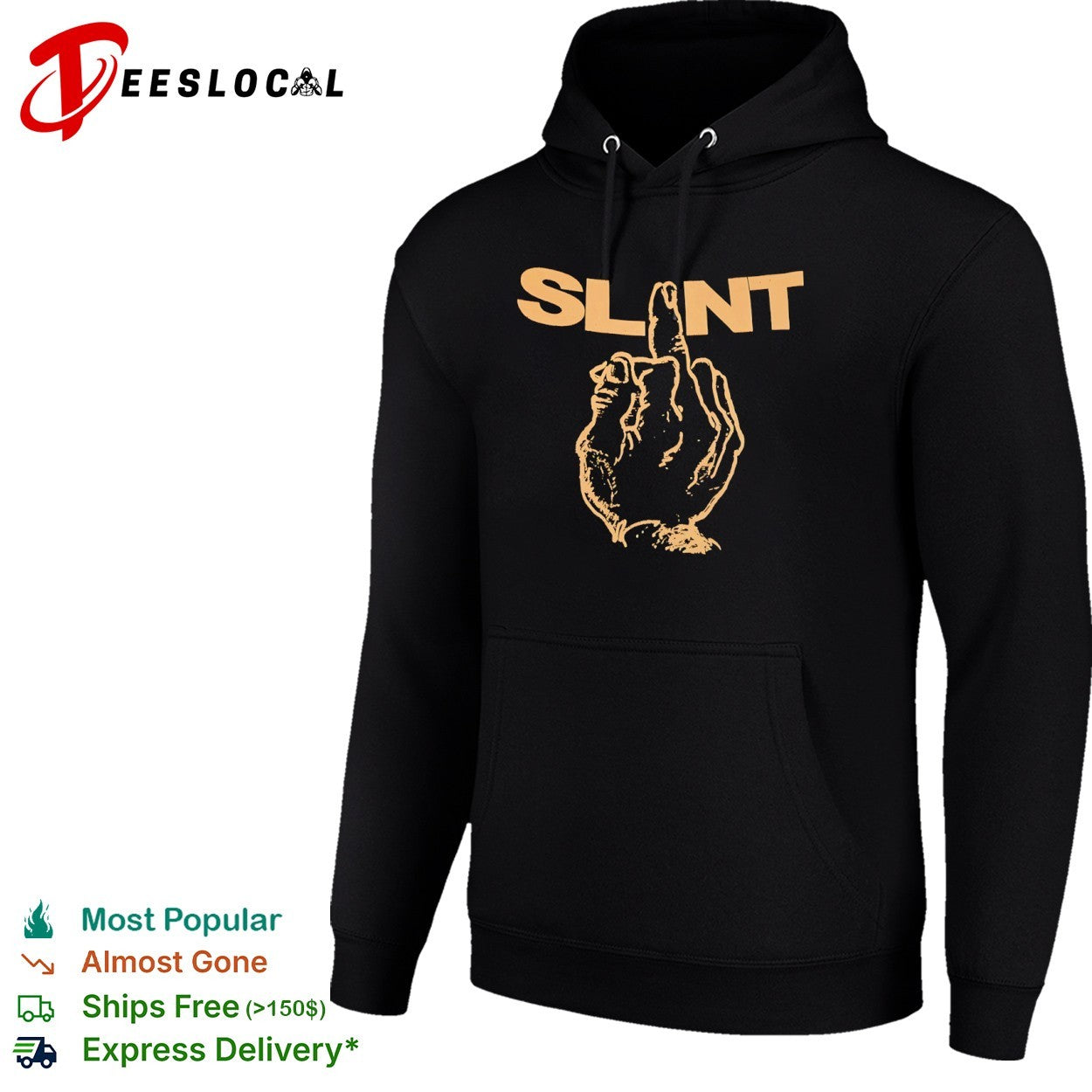 Slant Middle Finger Hand Gesture shirt
