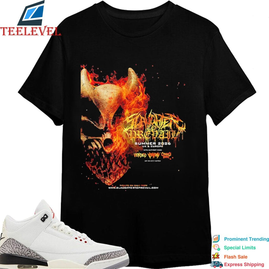 Slaughter To Prevail Summer 2026 UK And Europe Tour T-Shirts