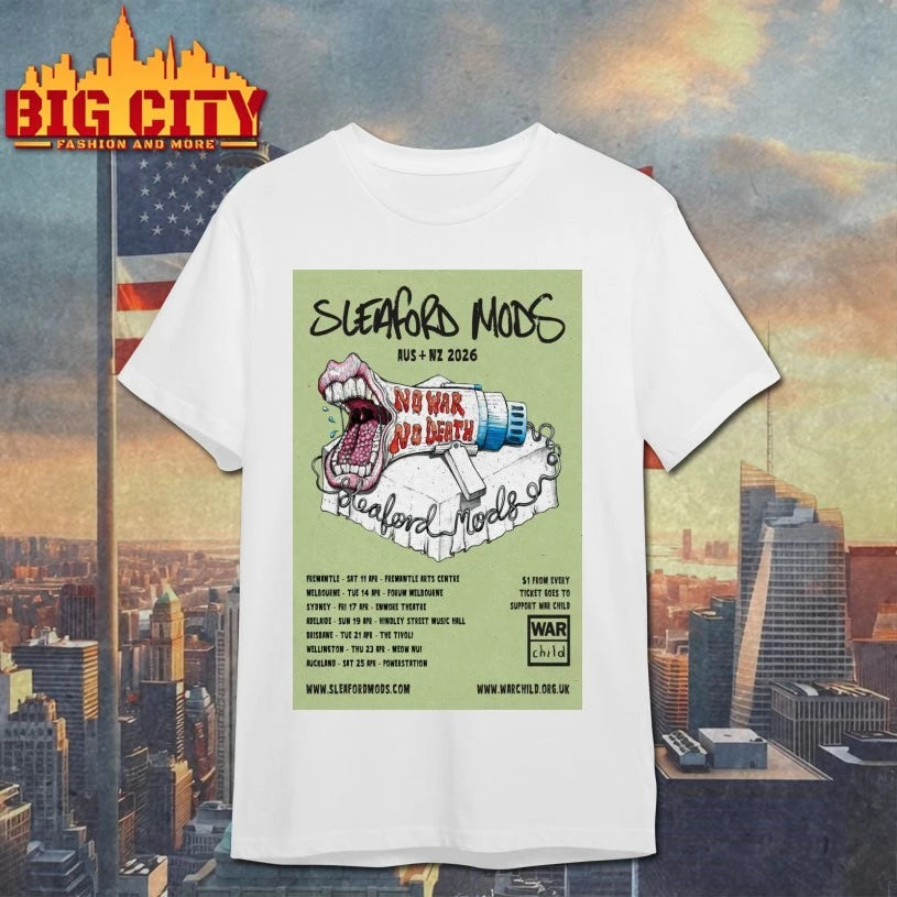 Sleaford Mods Tour Australia &amp; New Zealand 2026 Poster Shirt