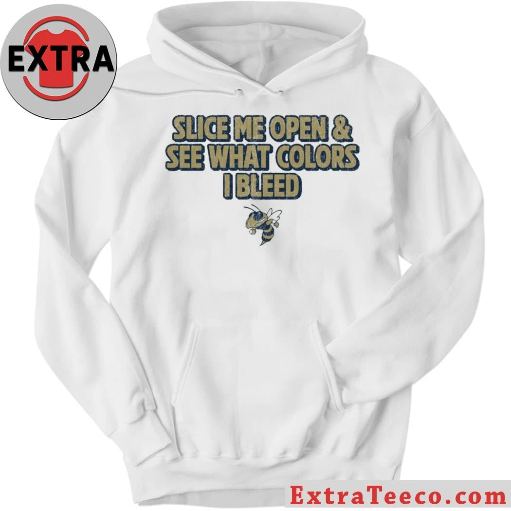 Slice Me Open &amp; See What Colors I Bleed Wasp Mascot Yellow Jacket Shirt
