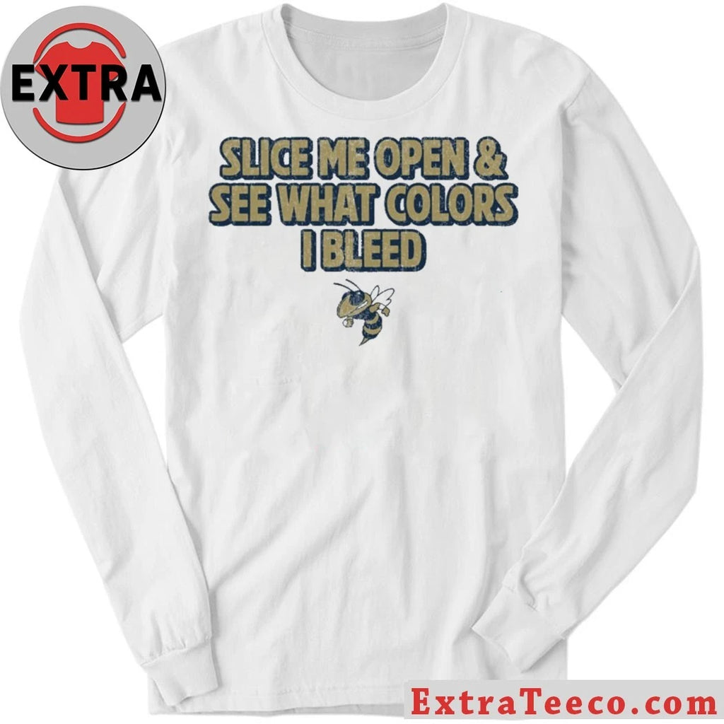 Slice Me Open &amp; See What Colors I Bleed Wasp Mascot Yellow Jacket Shirt