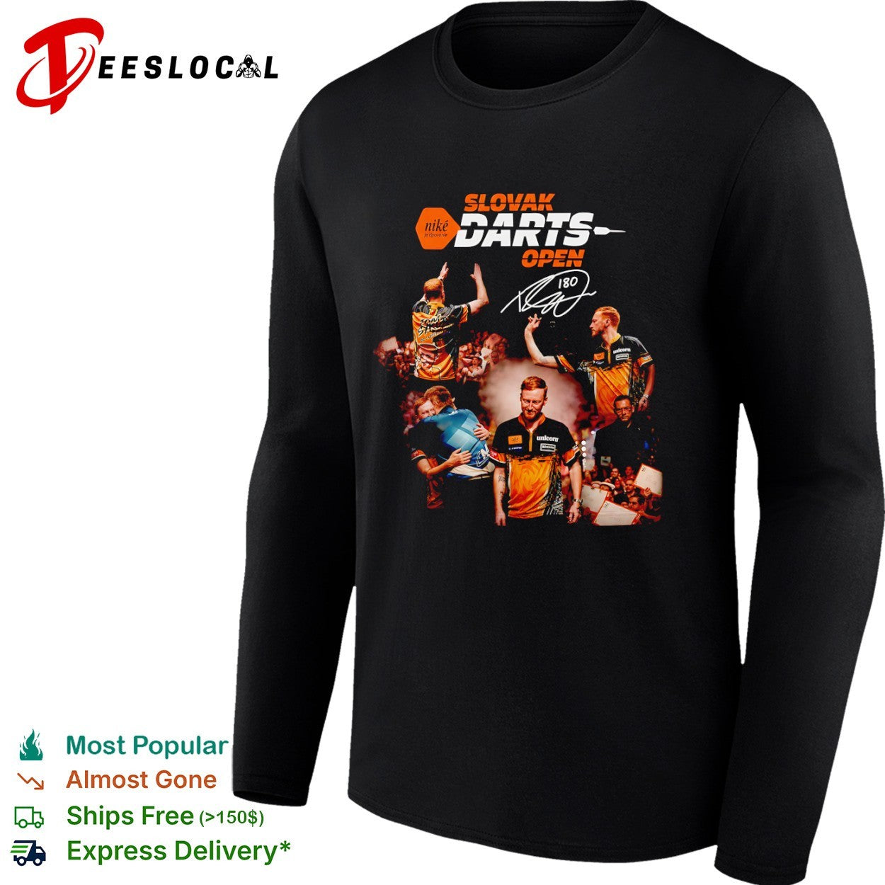 Slovak Darts Open 180 darts player shirt
