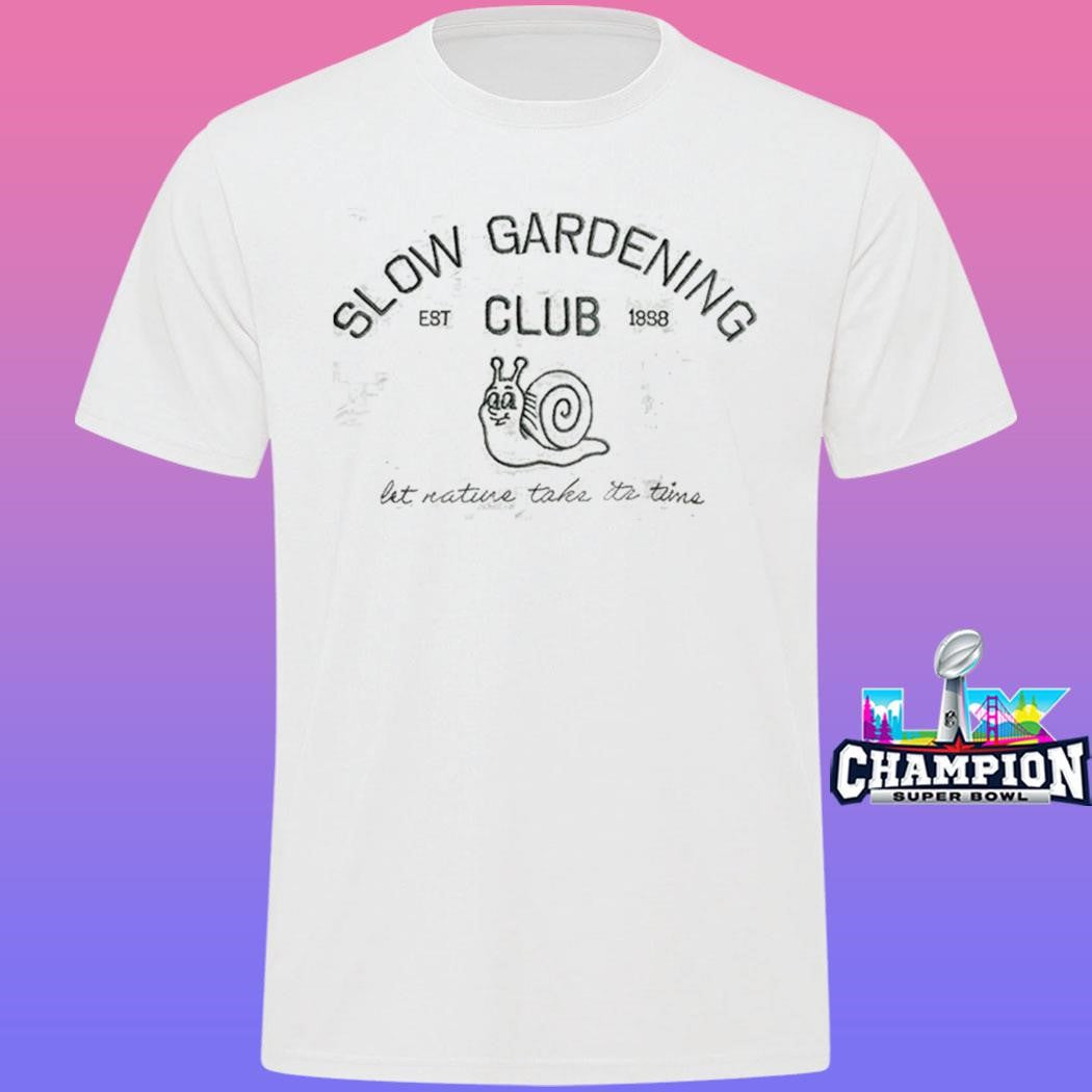 Slow Gardening Club Let Nature Take It’s Time Embroidered Shirt