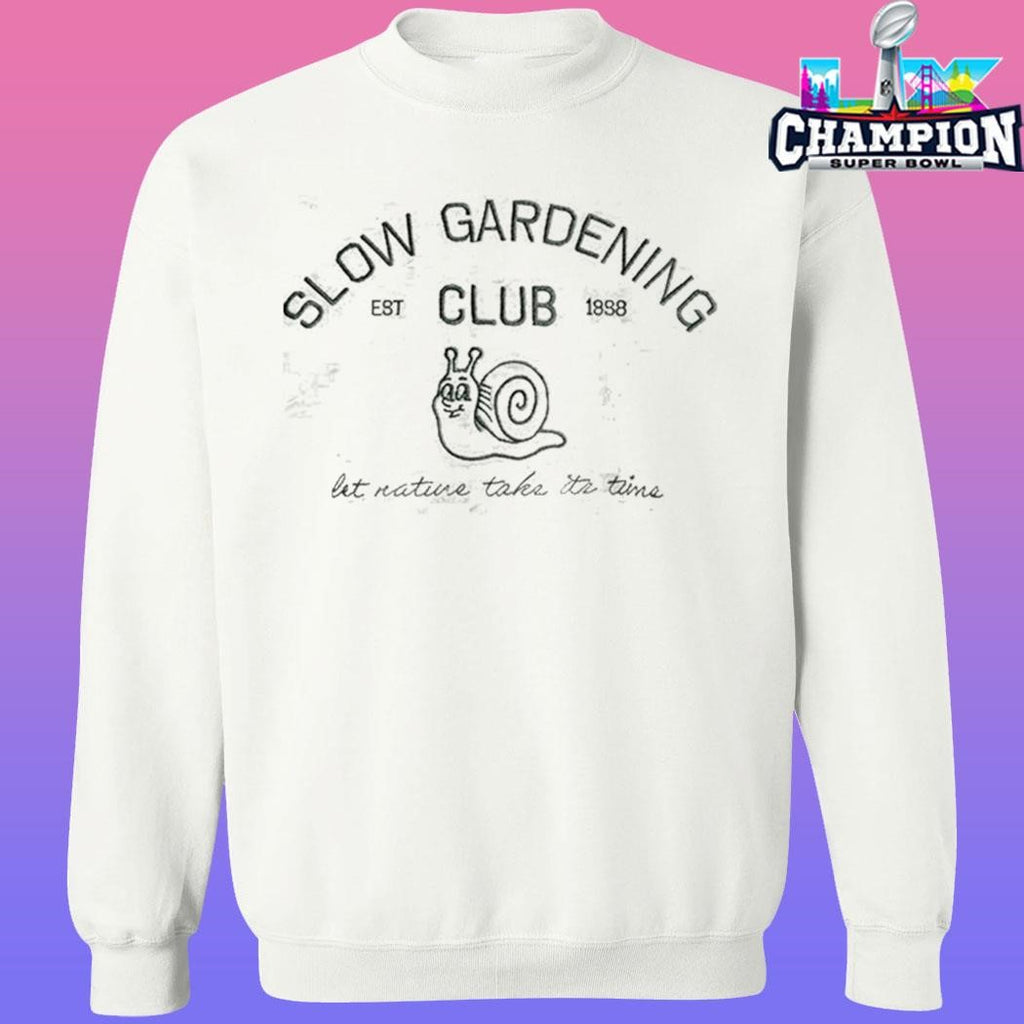 Slow Gardening Club Let Nature Take It’s Time Embroidered Shirt