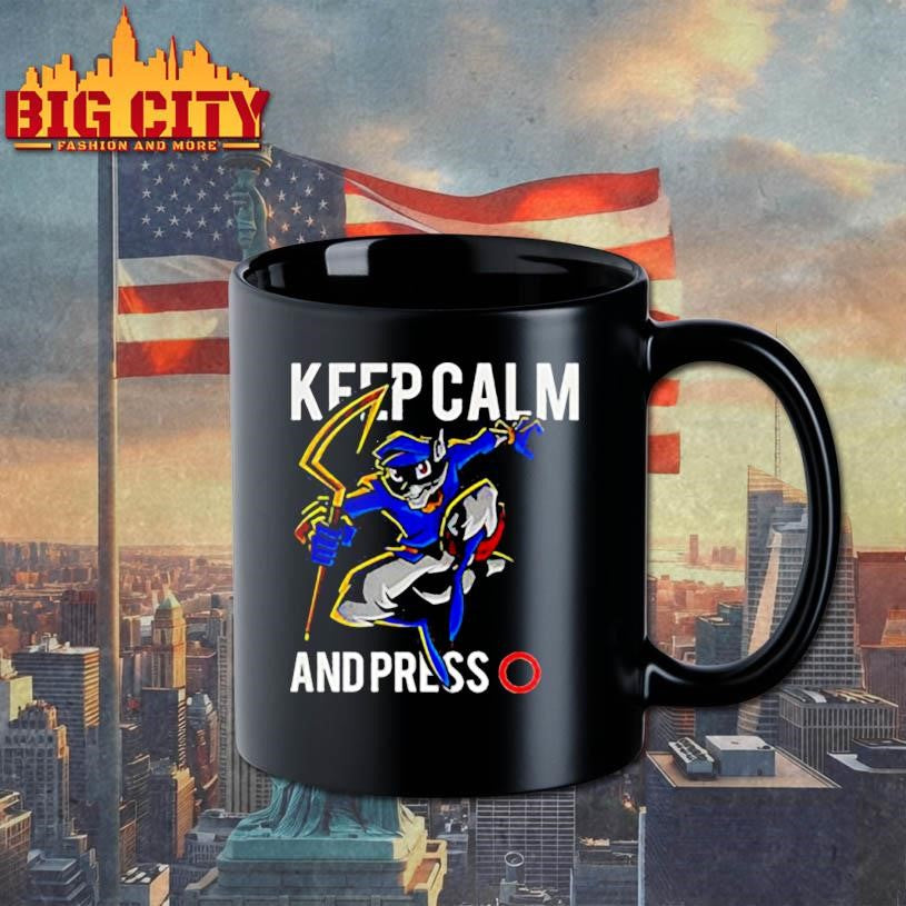 Sly Cooper keep calm and press O video game shirt