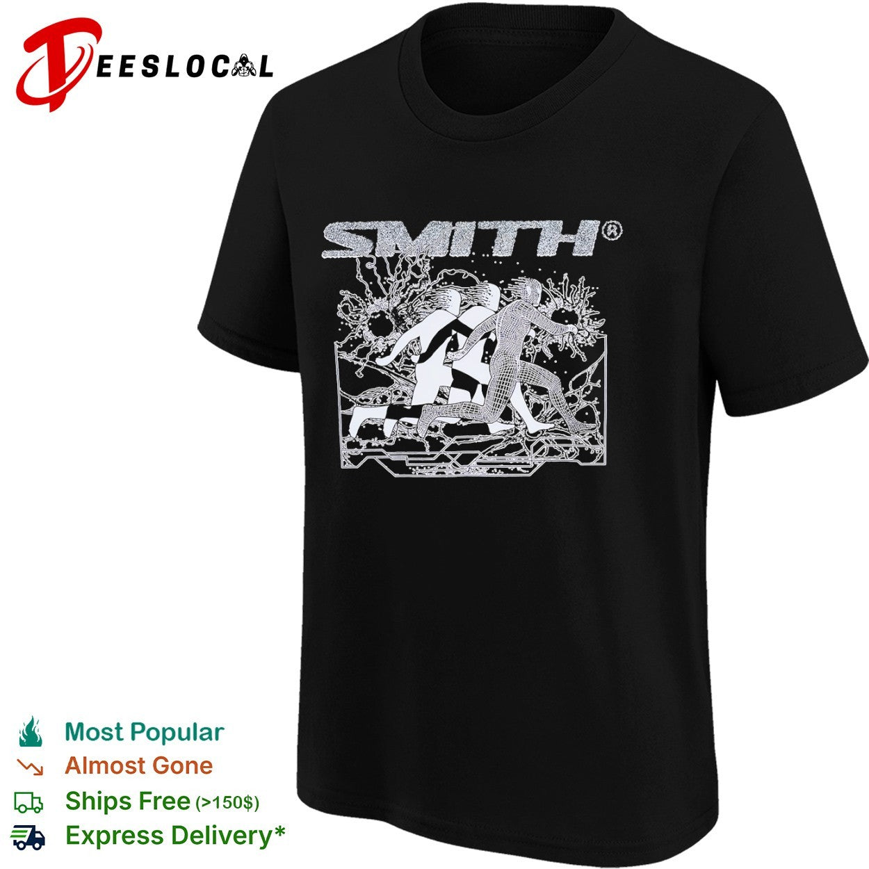 Smith abstract running figures shirt