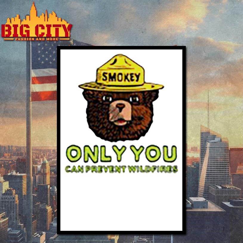 Smokey Bear Crewneck Only You Can Prevent Wildfires Shirt